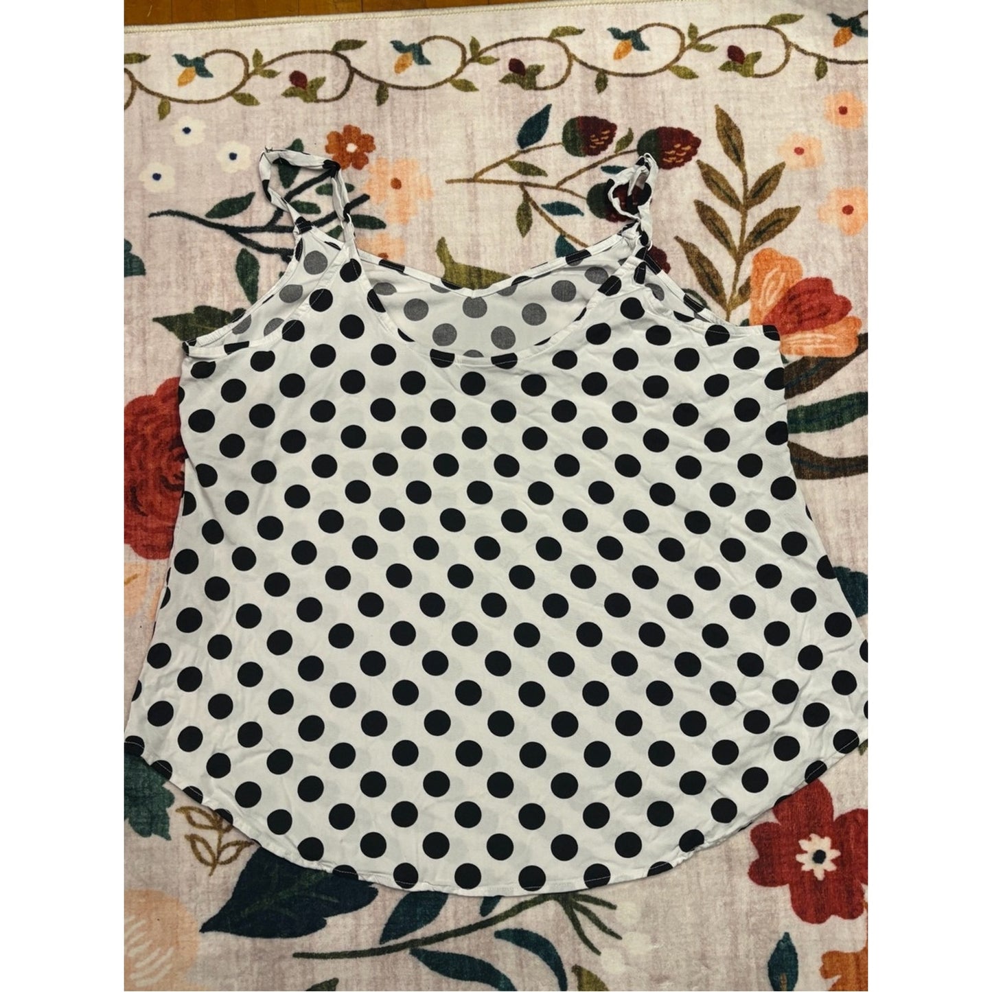 torrid Black and White Polka Dot Spaghetti Strap Cami