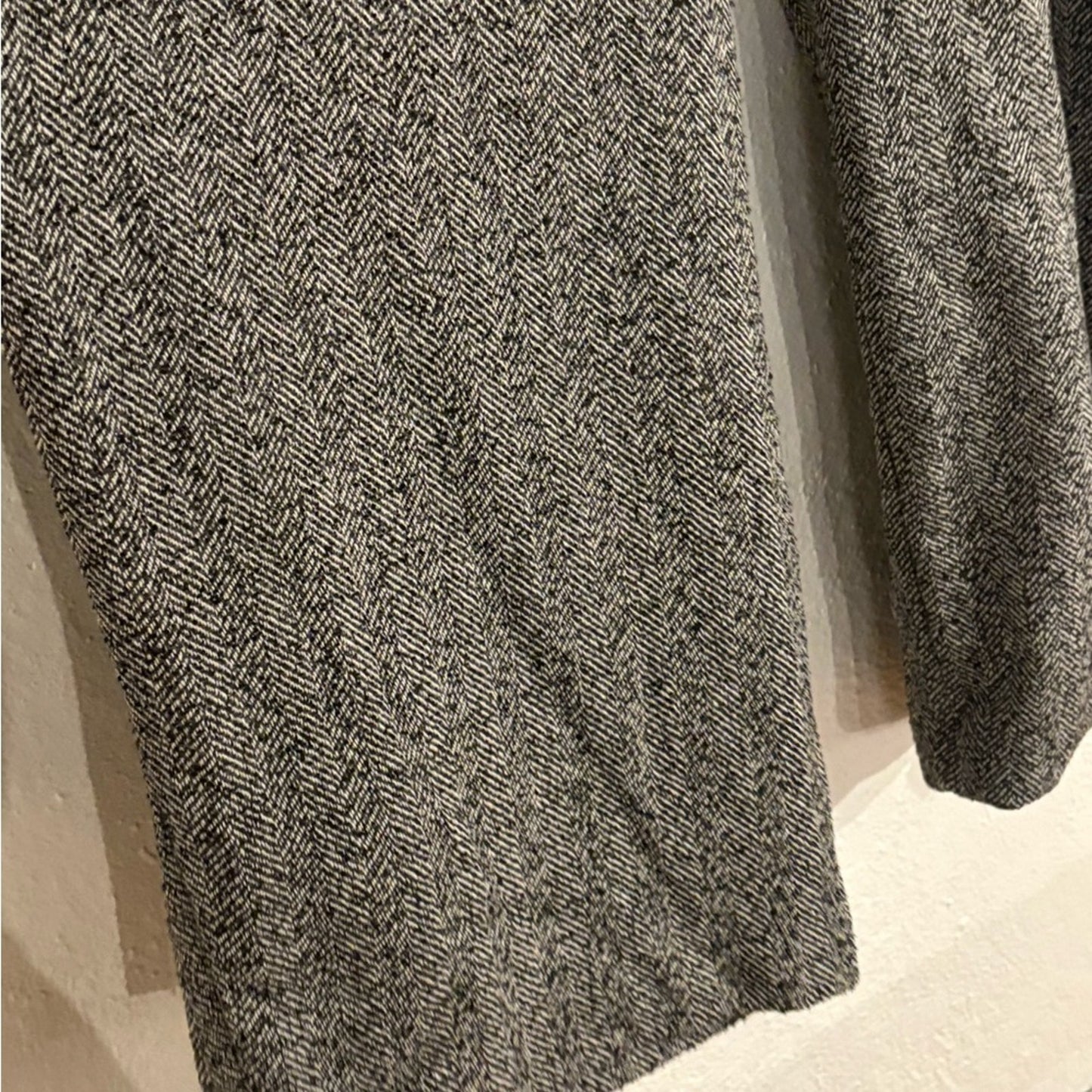 H&M Black and Gray Herringbone Trousers