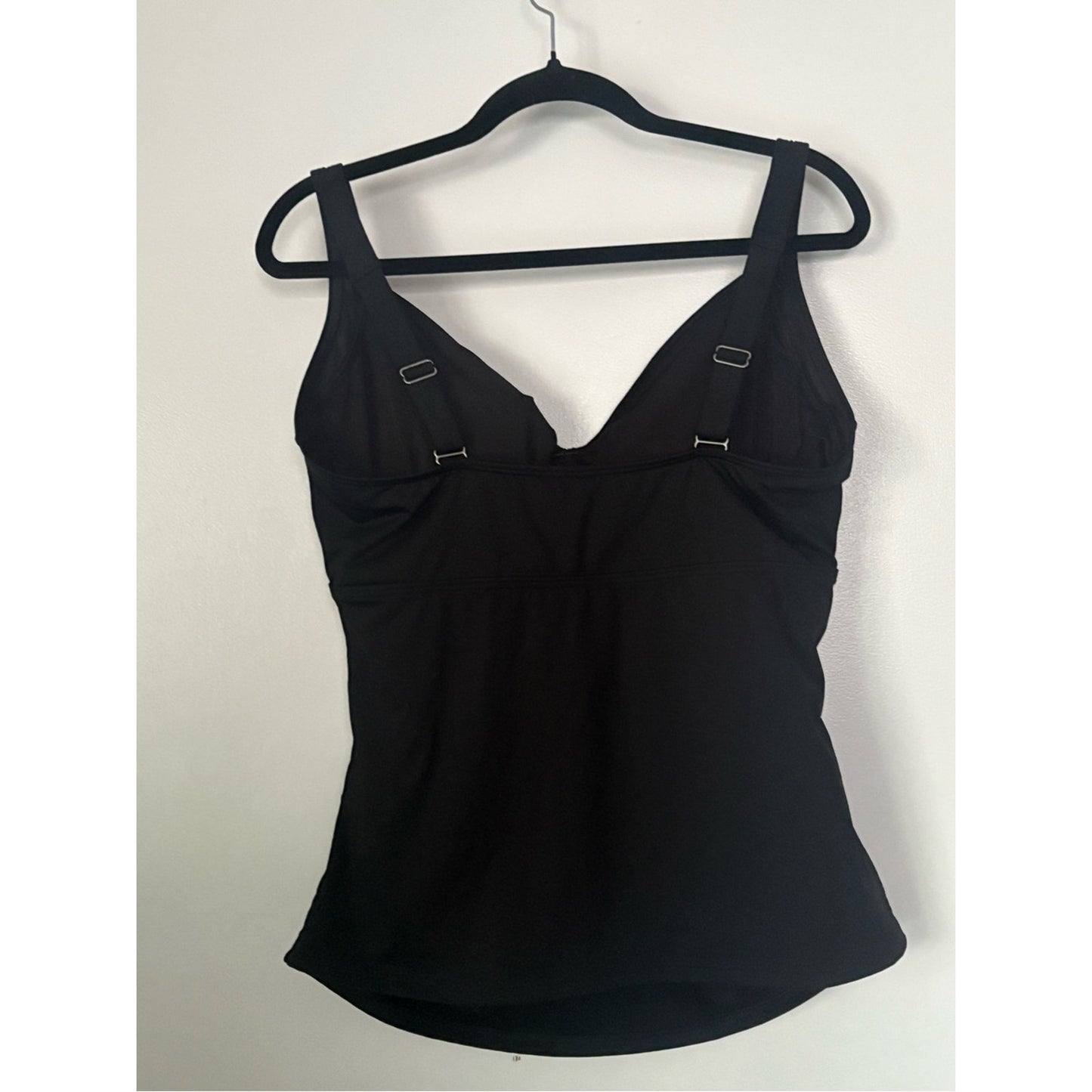 Lands' End Black Twist-Front One-Piece Tankini