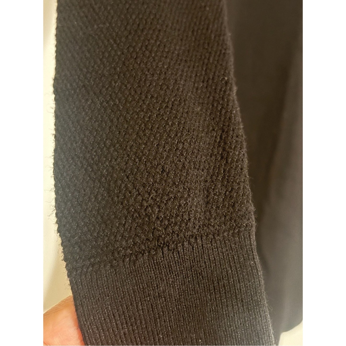 LOFT Black Long-Sleeve Crew Neck Sweater