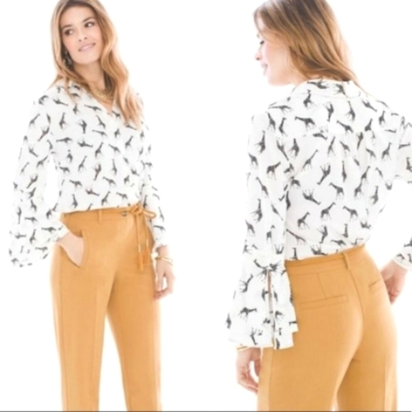 Chico’s Giraffe Print Blouse