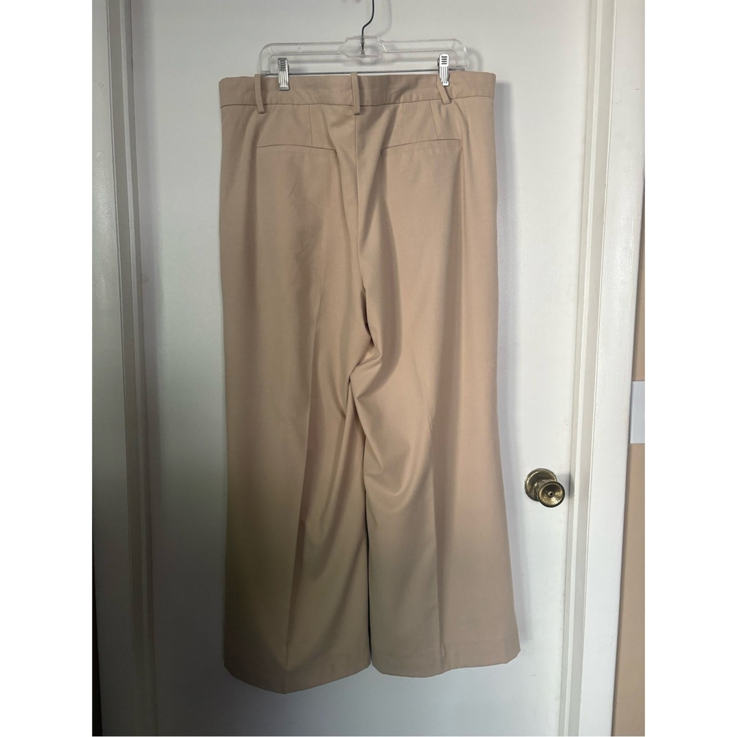 Banana Republic Wide-Leg Trousers in Light Tan