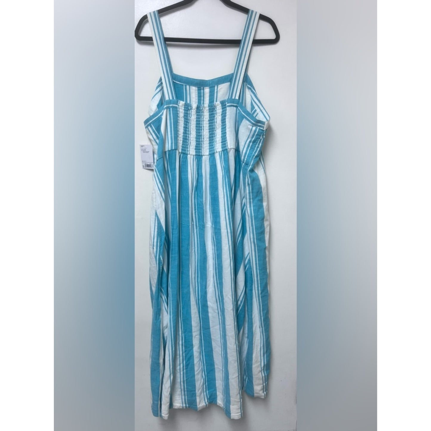 Sonoma Blue and White Striped Maxi Dress