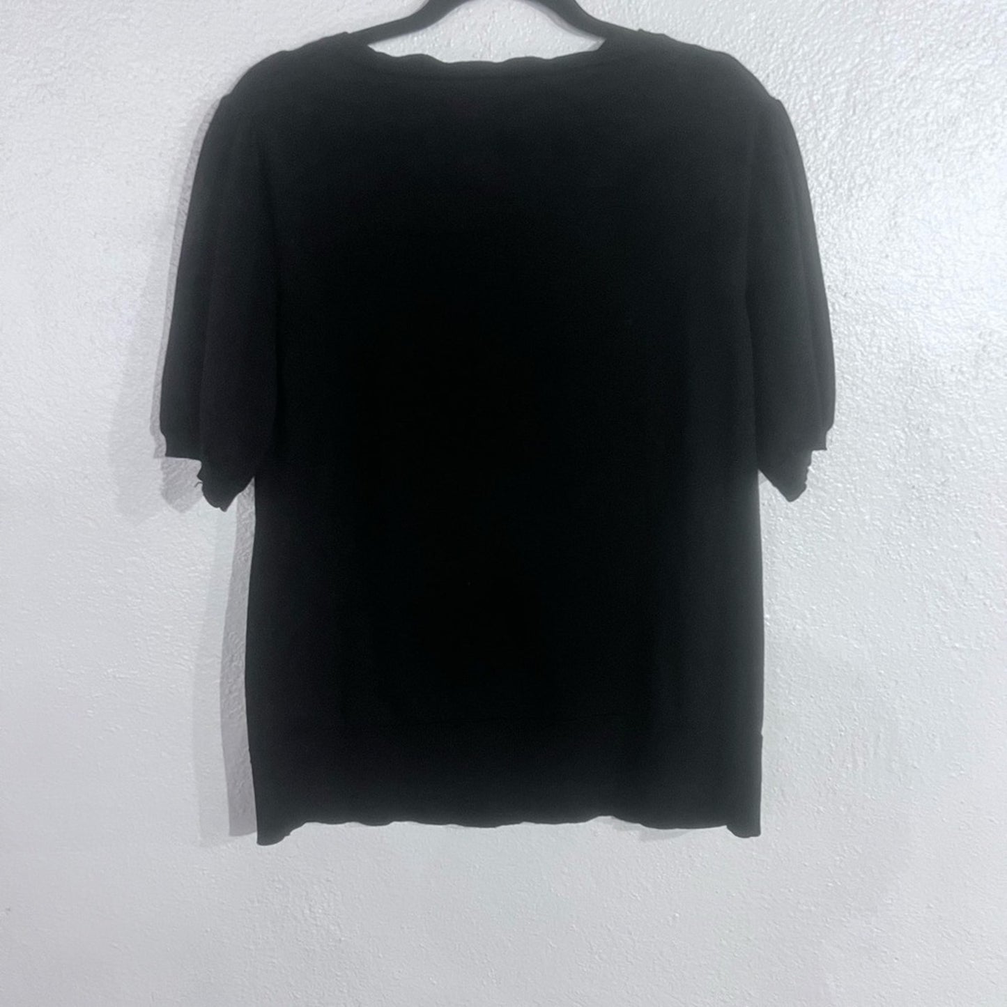 Cable & Gauge Black Short Sleeve Crew Neck Top