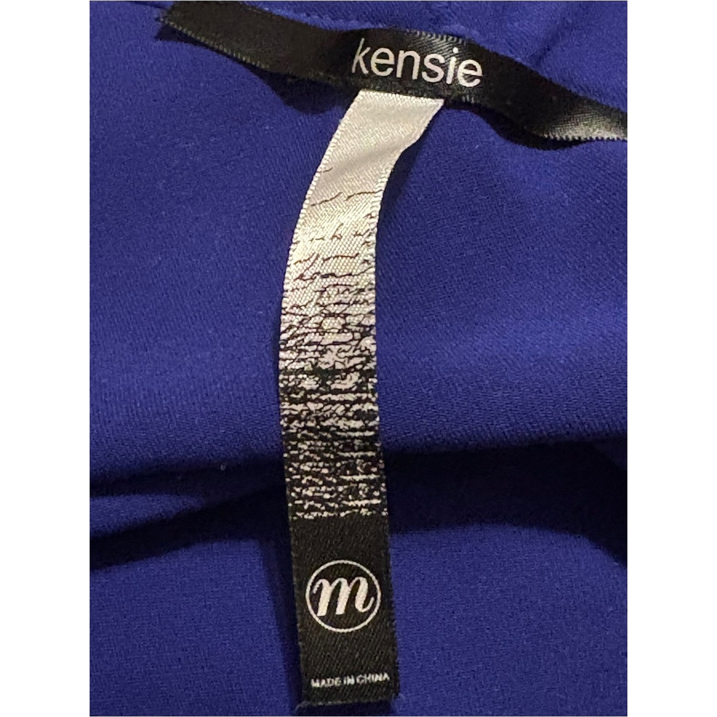 Kensie Cobalt Blue High-Waist Pencil Skirt with Side Zip