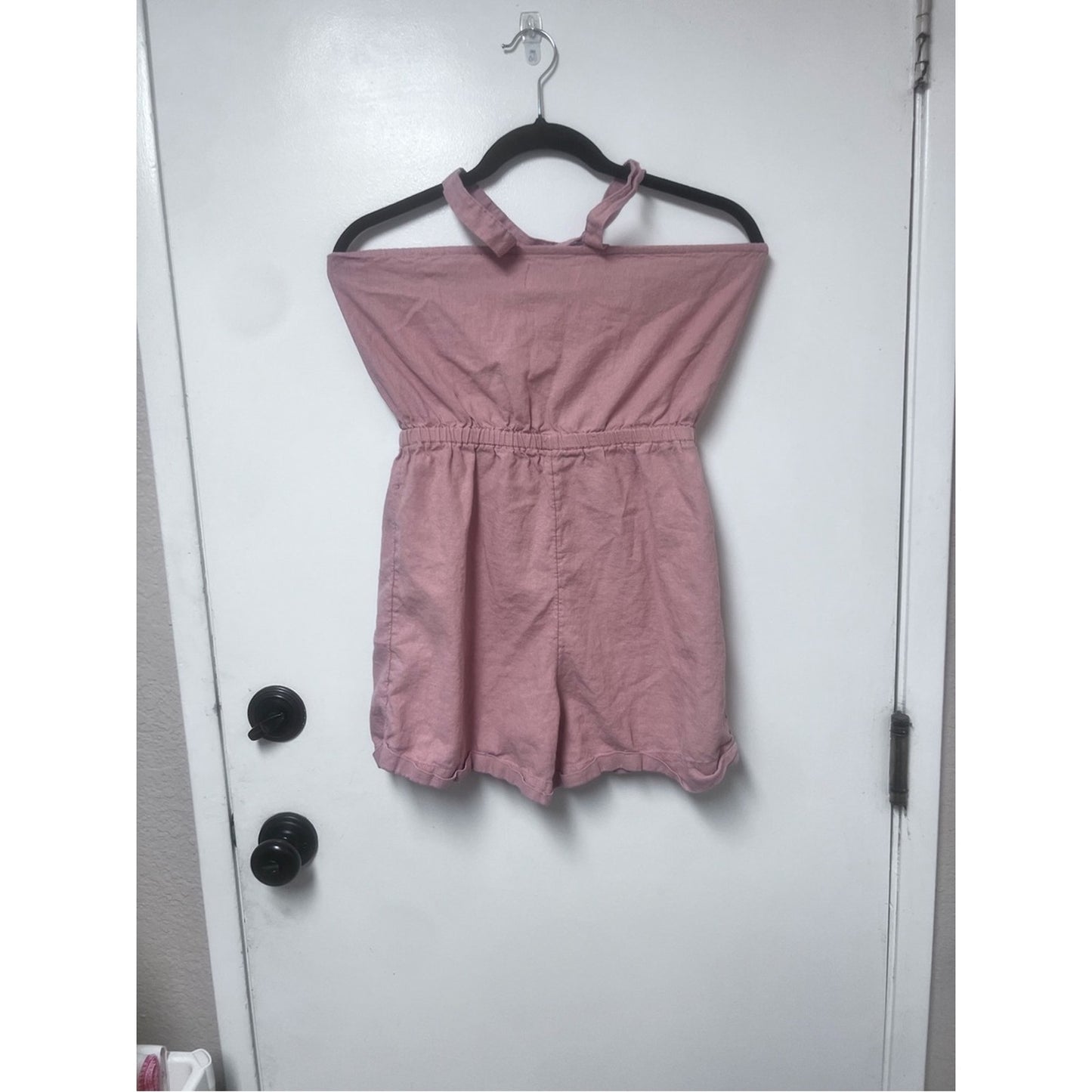 Old Navy Dusty Mauve Crochet-Trim Girls Romper