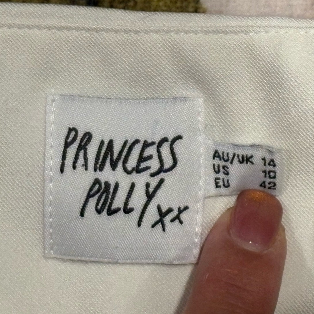 Princess Polly White Square Neck Crop Top