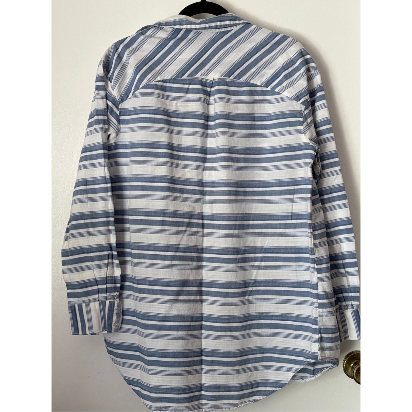 a new day Blue & White Horizontal Stripe Button-Down Shirt