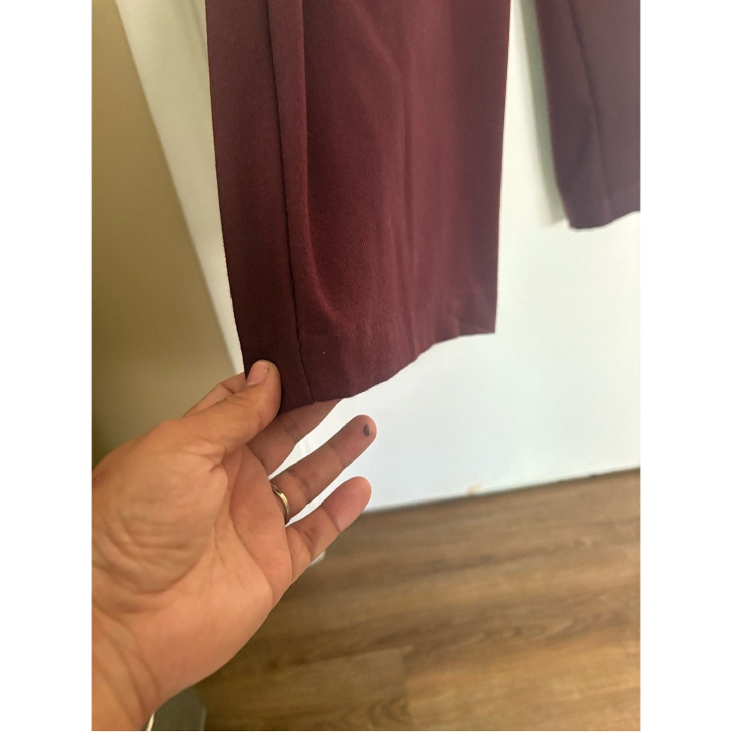torrid Maroon Pleated High-Rise Trousers