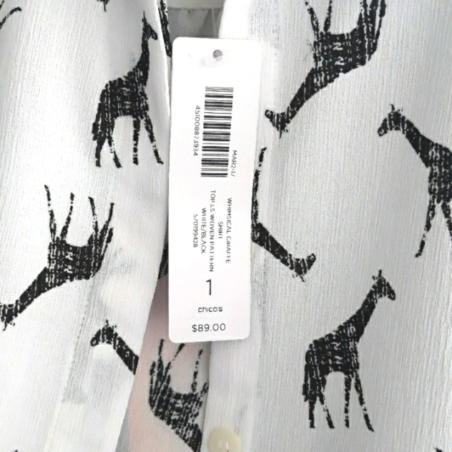 Chico’s Giraffe Print Blouse