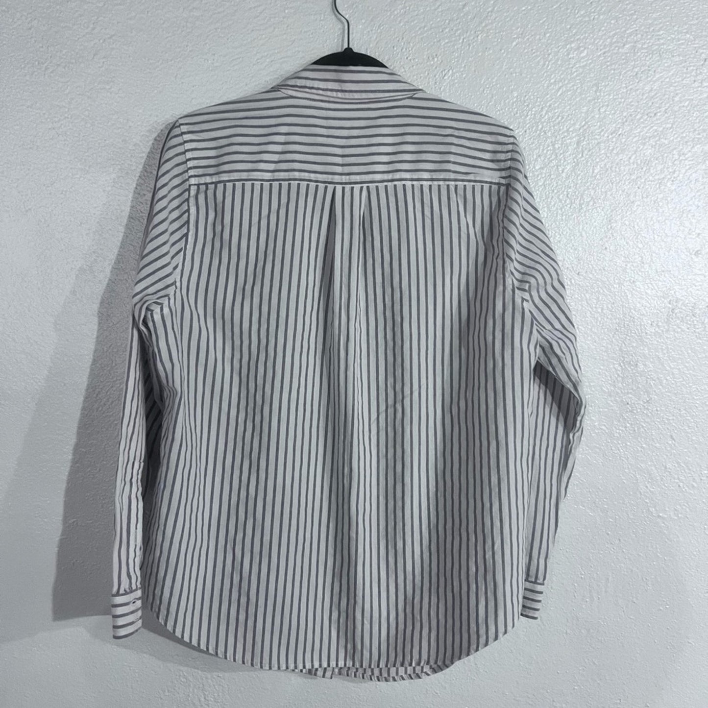 Torrid light blue and White Stripe button-up