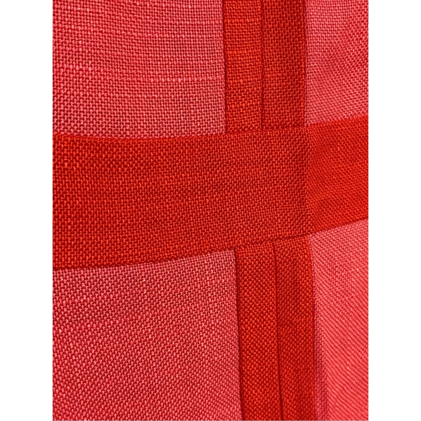 Boden Coral and Red Colorblock Midi Dress