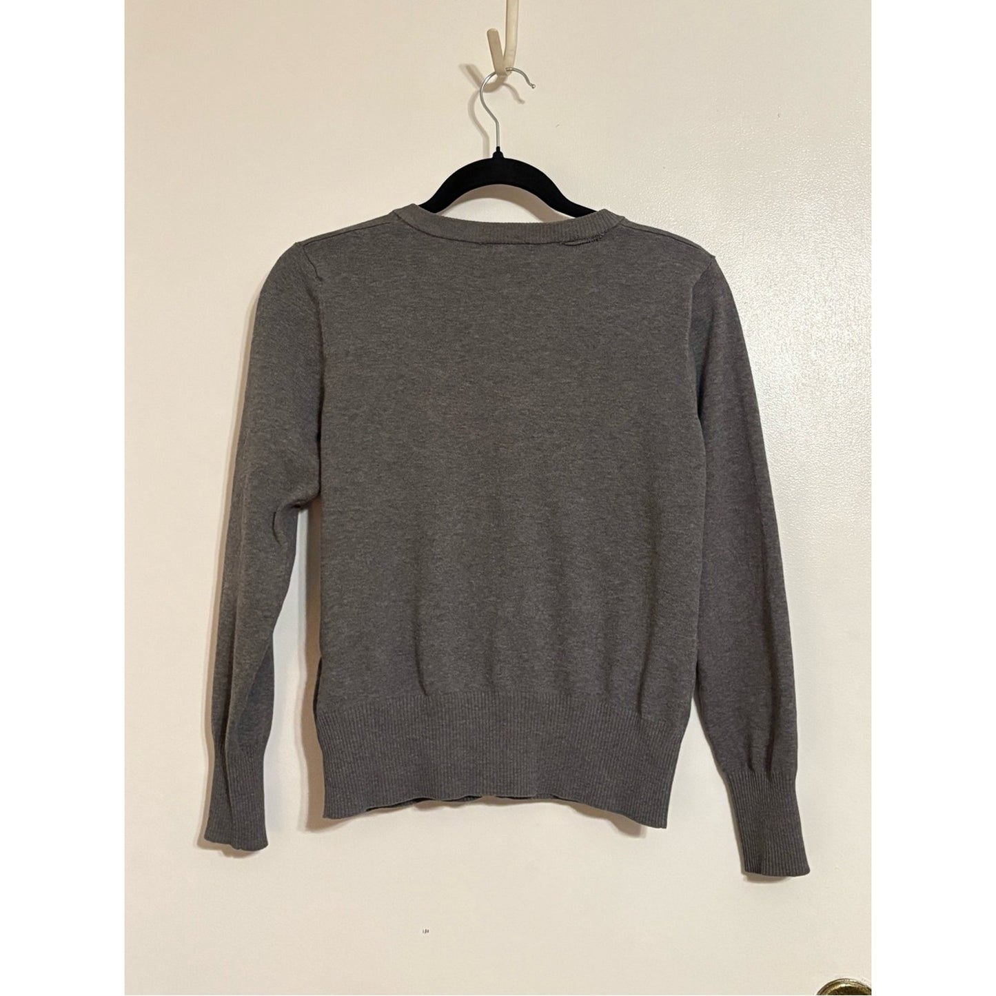 H&M Gray Ribbed Crewneck Sweater