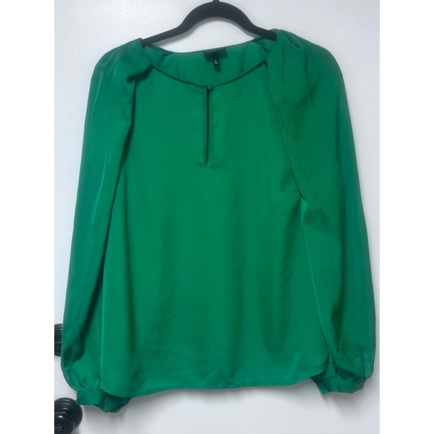 Who What Wear Emerald Green Long-Sleeve Blouse