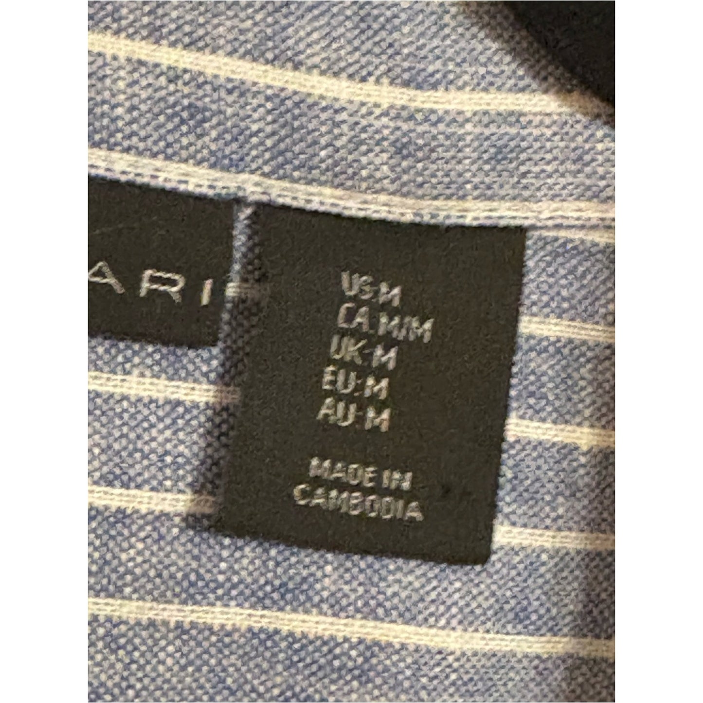 Tahari Blue and White Striped Button-Down Tunic