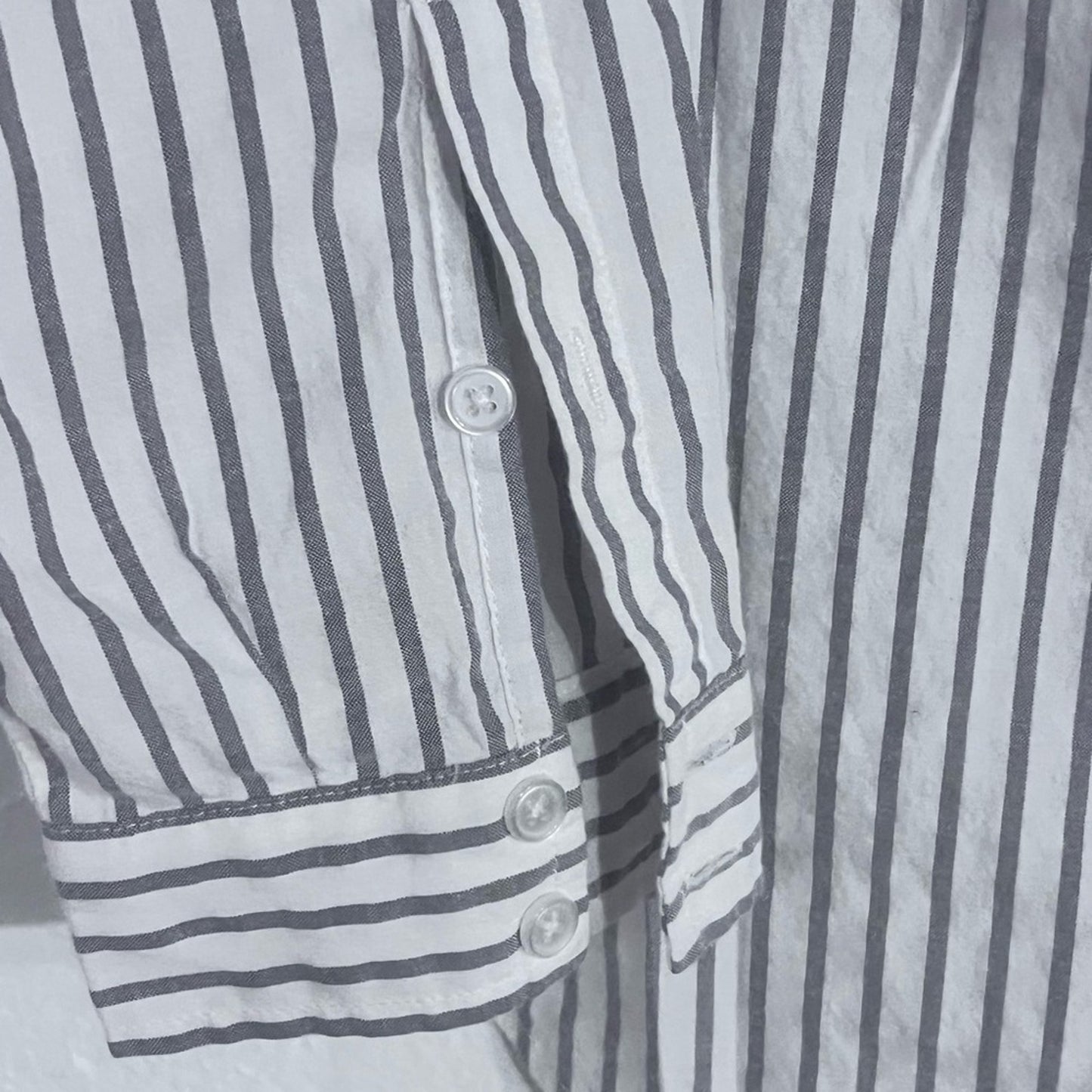 Torrid light blue and White Stripe button-up