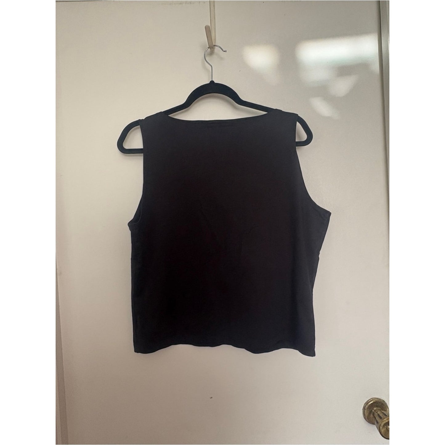 Worthington Black Sleeveless Wrap-Front Camisole