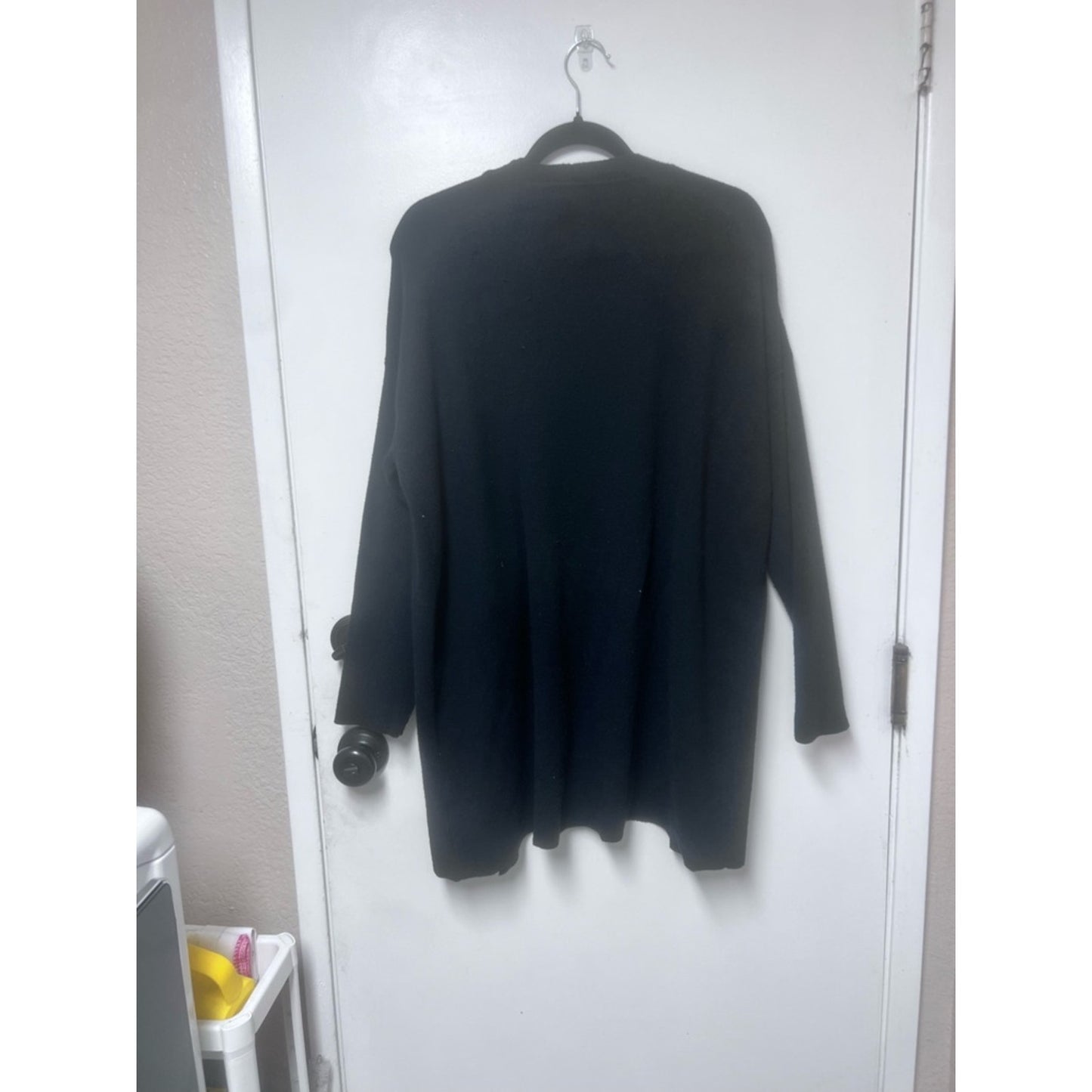 Express Black Knit Cardigan - Open Front Layering