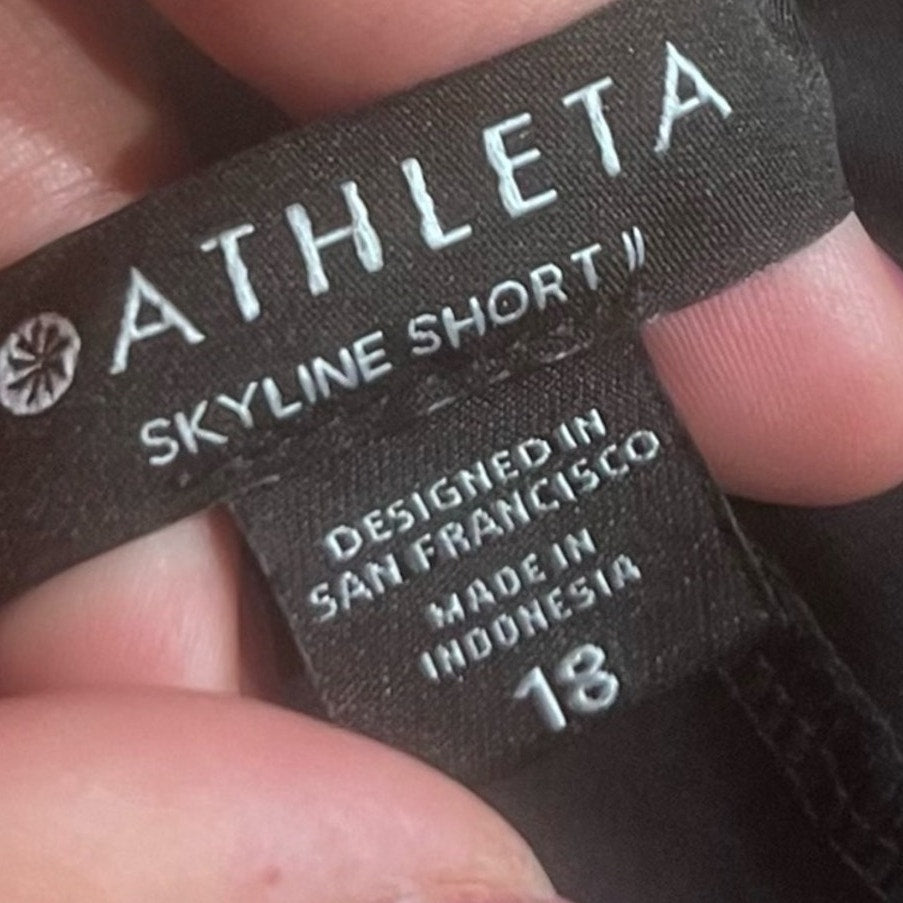 Athleta Black High-Waist Tie-Waist Womens Shorts