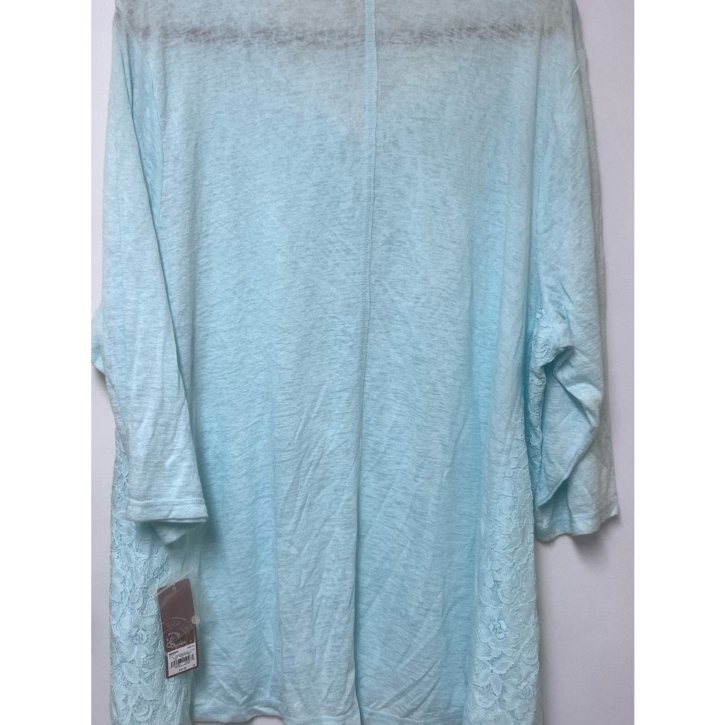Sonoma Light Blue Lace Sleeve Henley Tunic