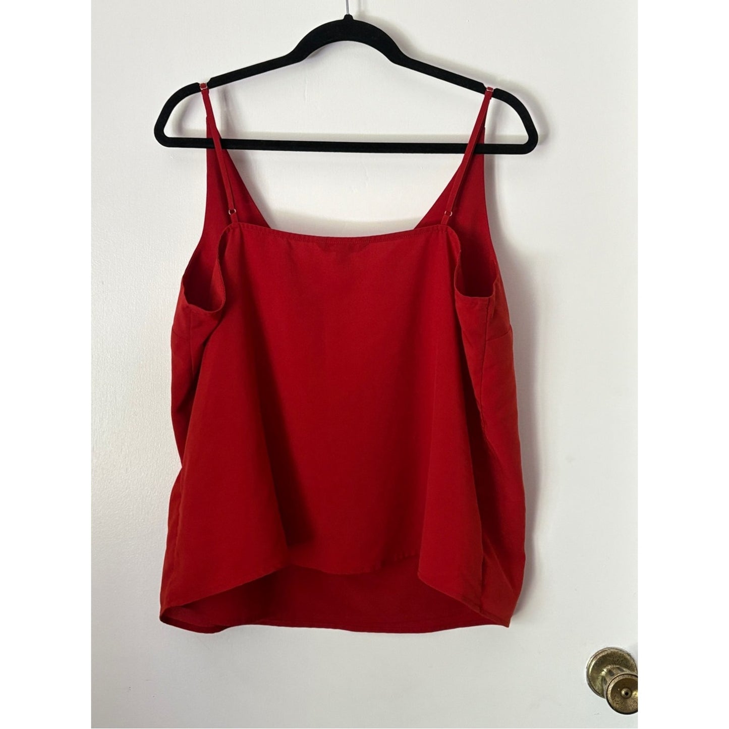 Burnt Orange V-Neck Spaghetti Strap Tank Top - Women