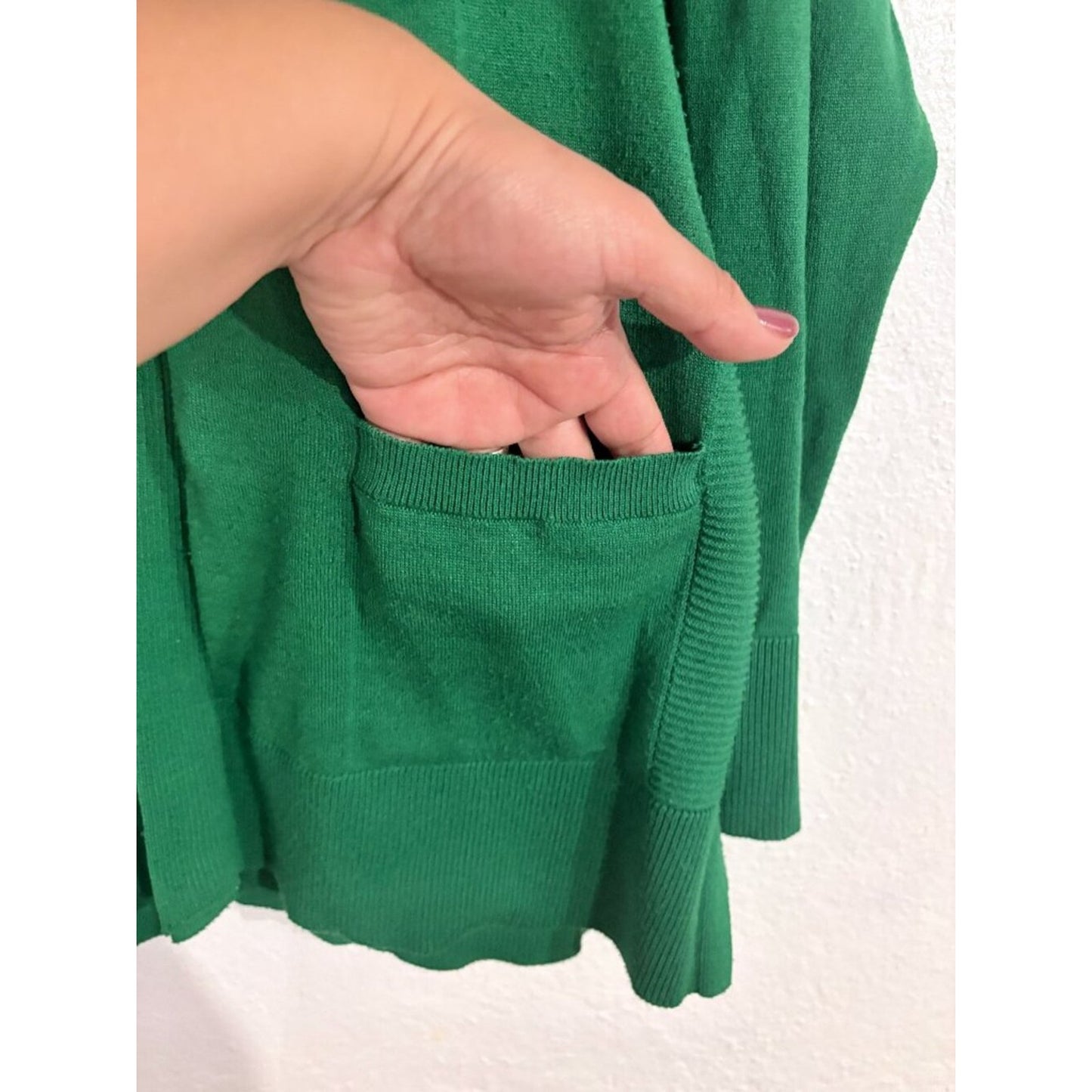 Time and Tru Emerald Green Cardigan