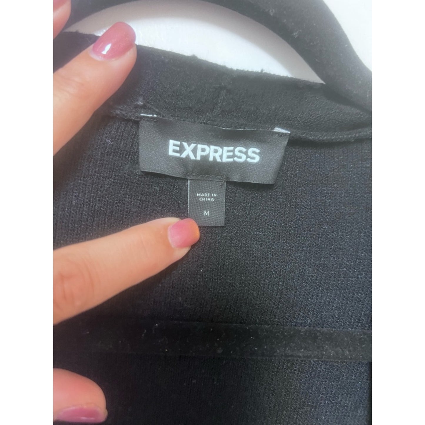 Express Black Knit Cardigan - Open Front Layering