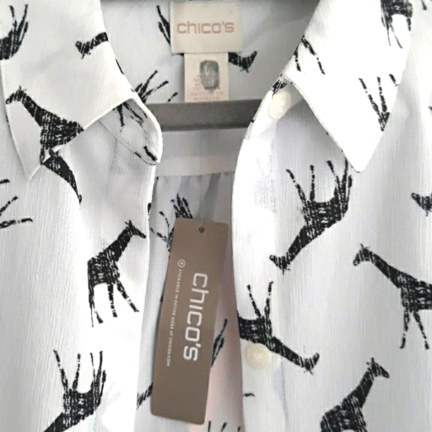 Chico’s Giraffe Print Blouse