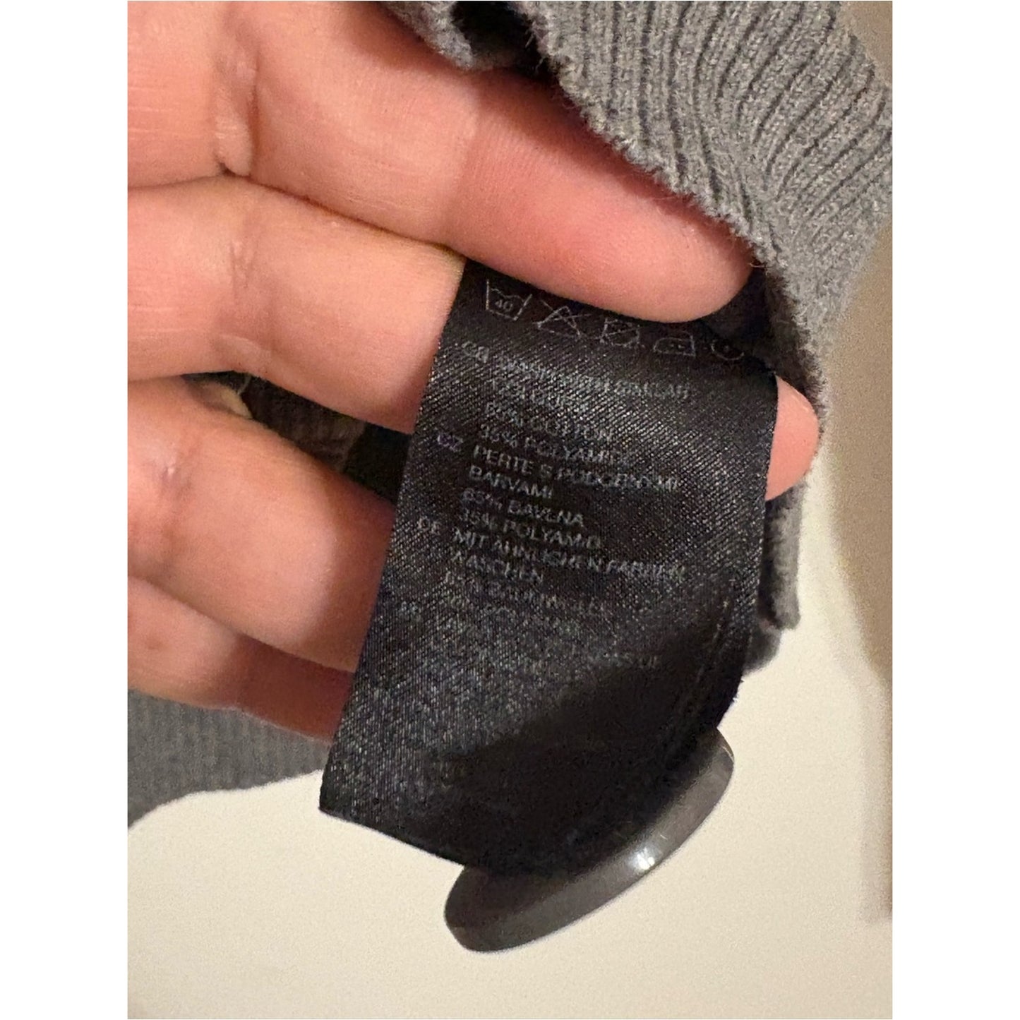 H&M Gray Ribbed Crewneck Sweater