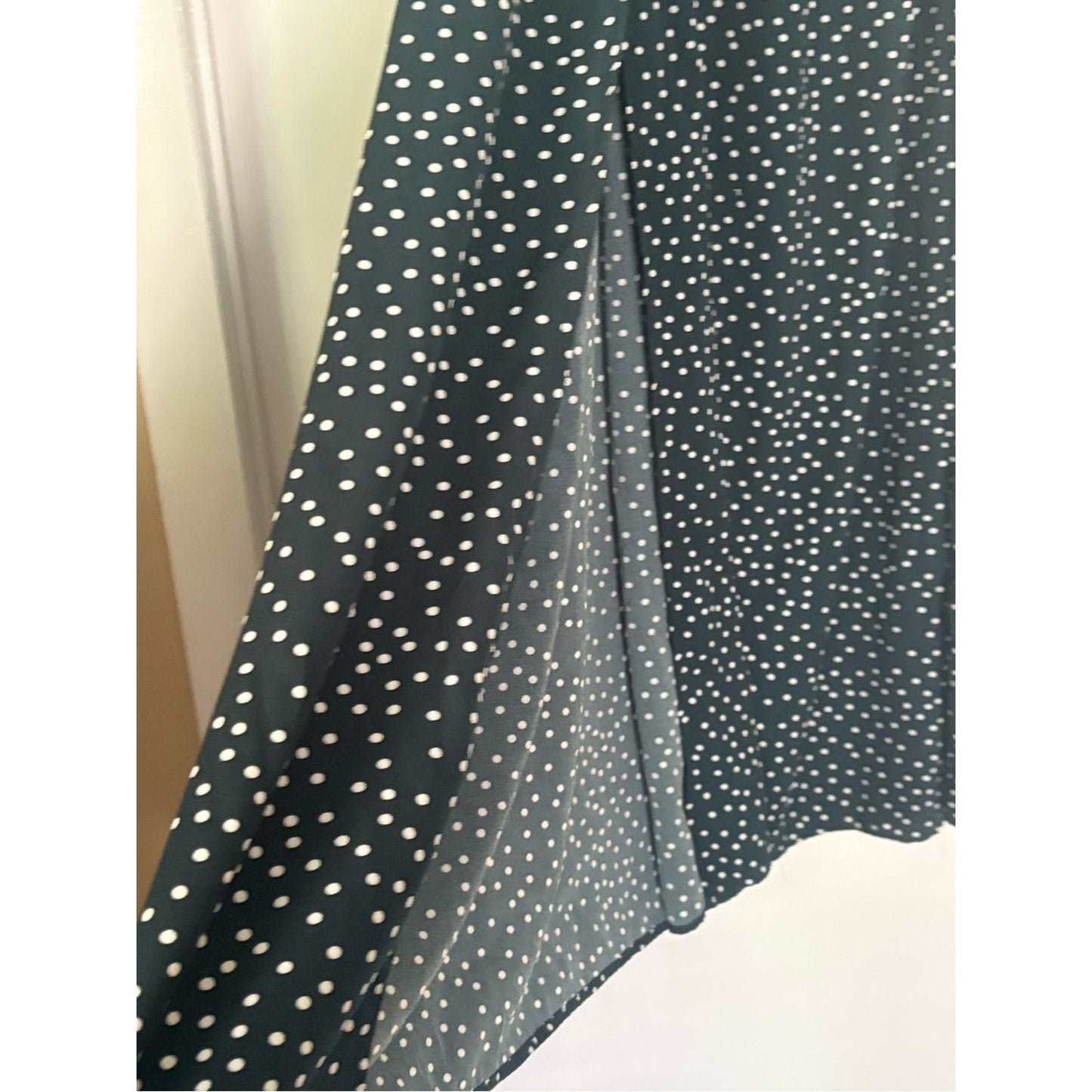 SHEIN Black Maxi Skirt with White Polka Dots