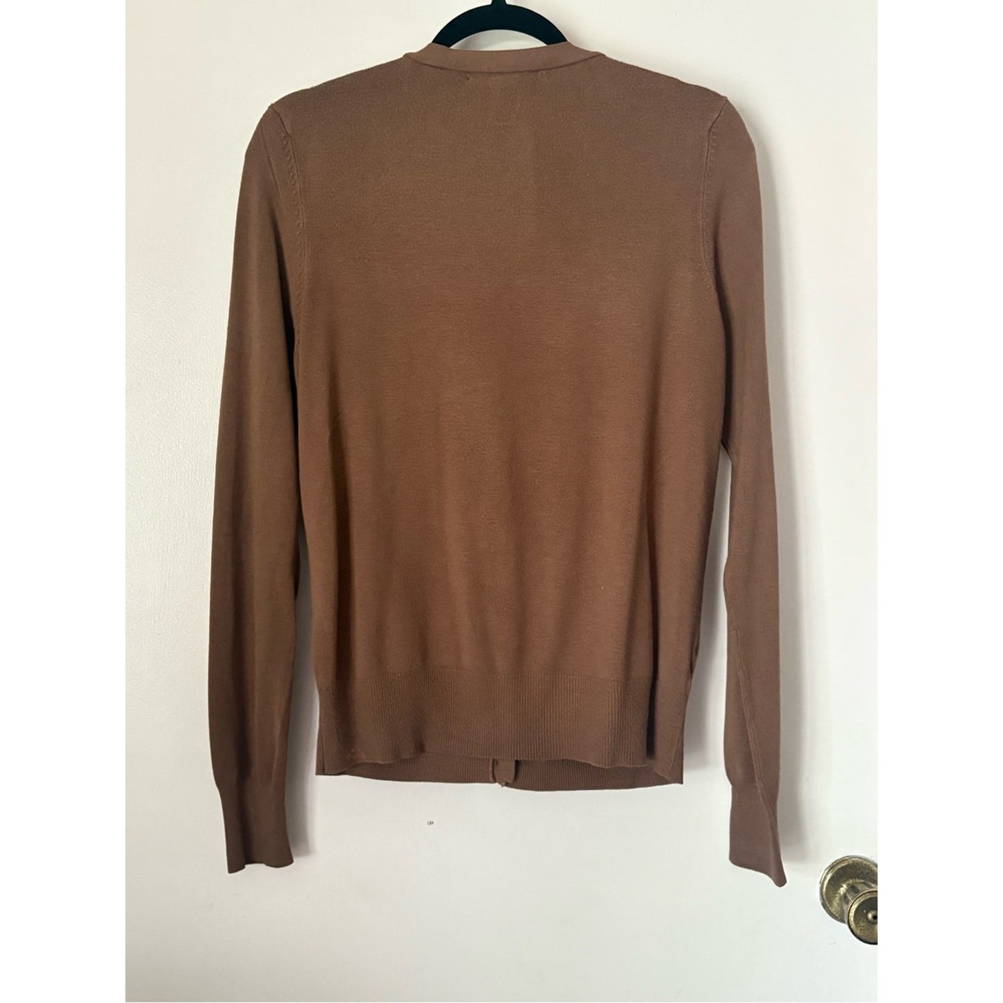 Mango Brown V-Neck Button Cardigan