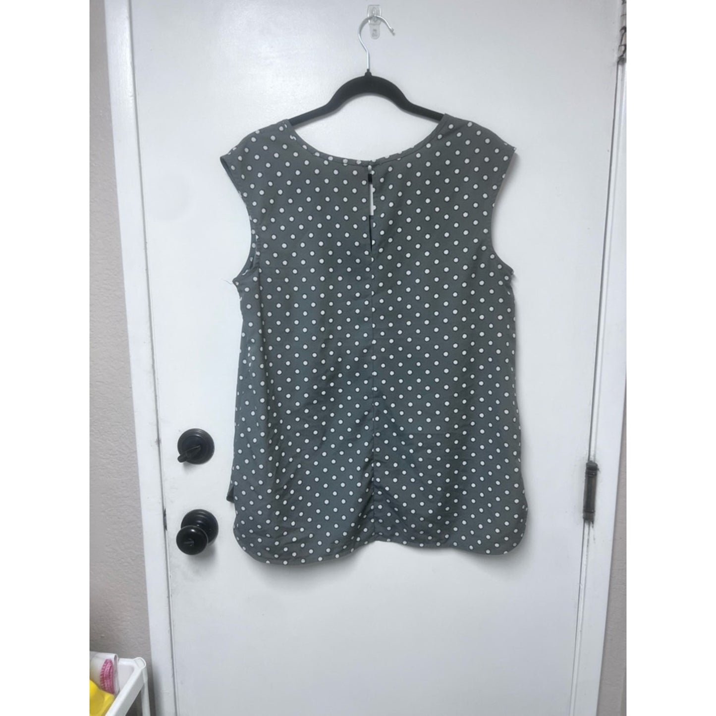 Merona Gray Polka Dot Sleeveless Blouse