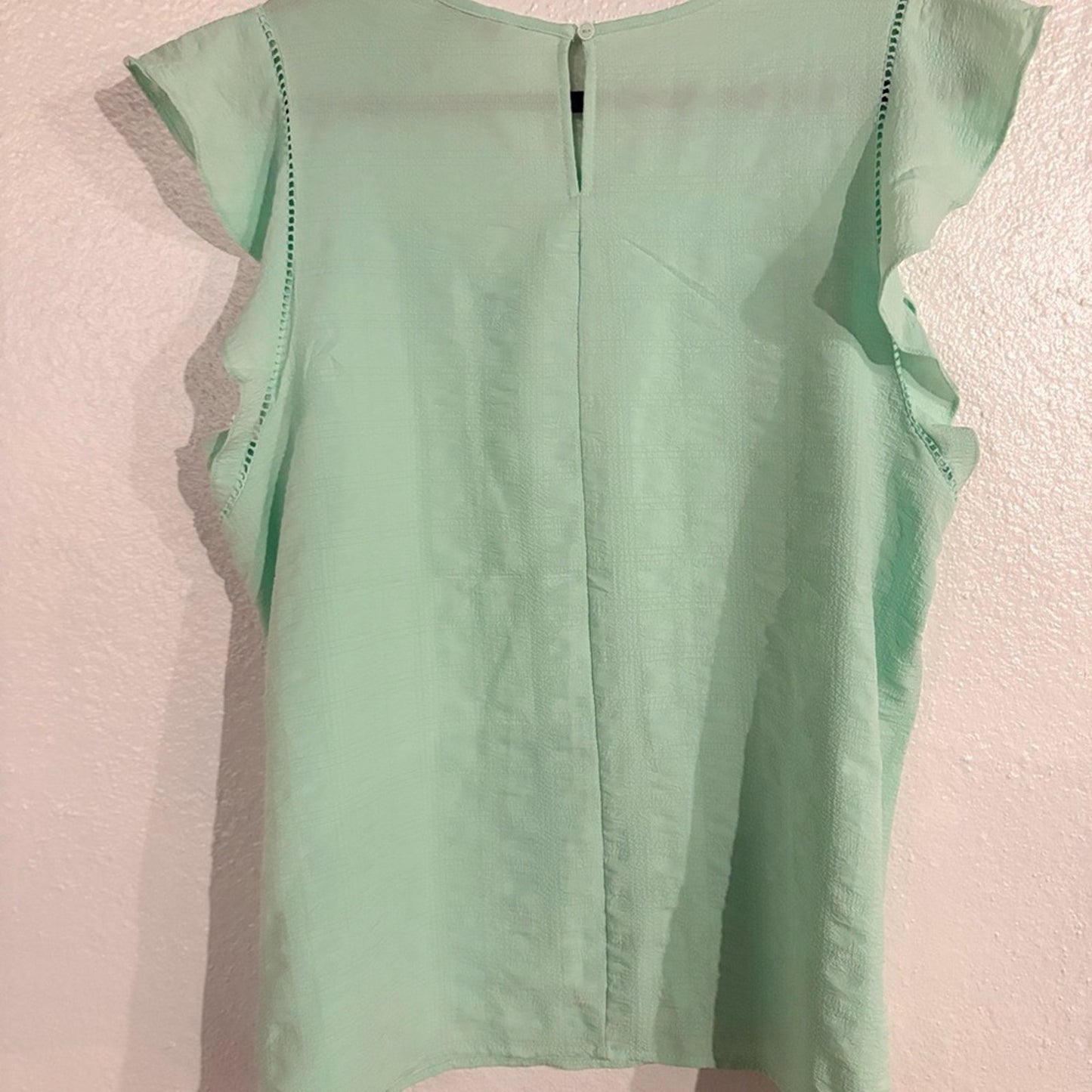 Counterparts Mint Green Flutter Sleeve Blouse