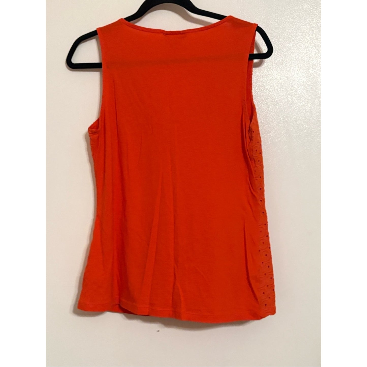 Banana Republic Bright Orange Eyelet Scoop Tank