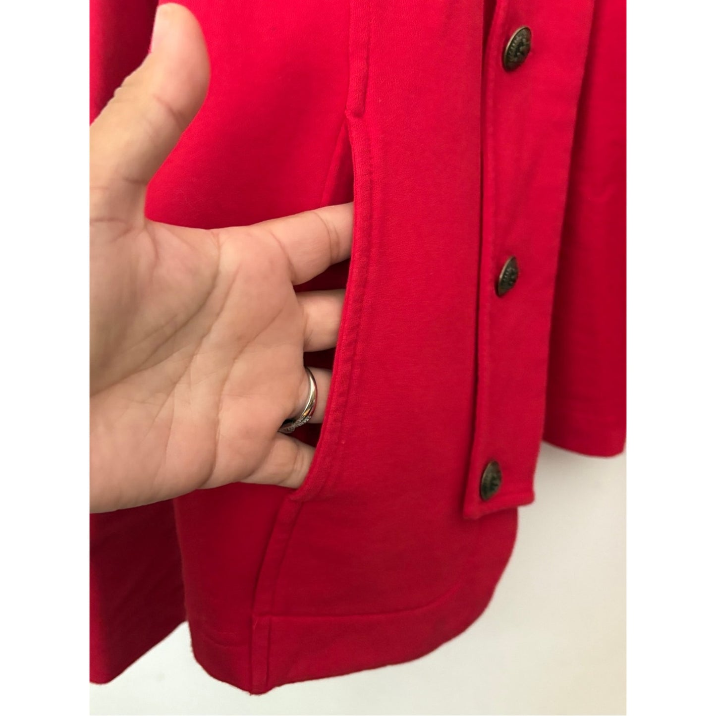 Tommy Hilfiger Women's Red Military-Style Jacket