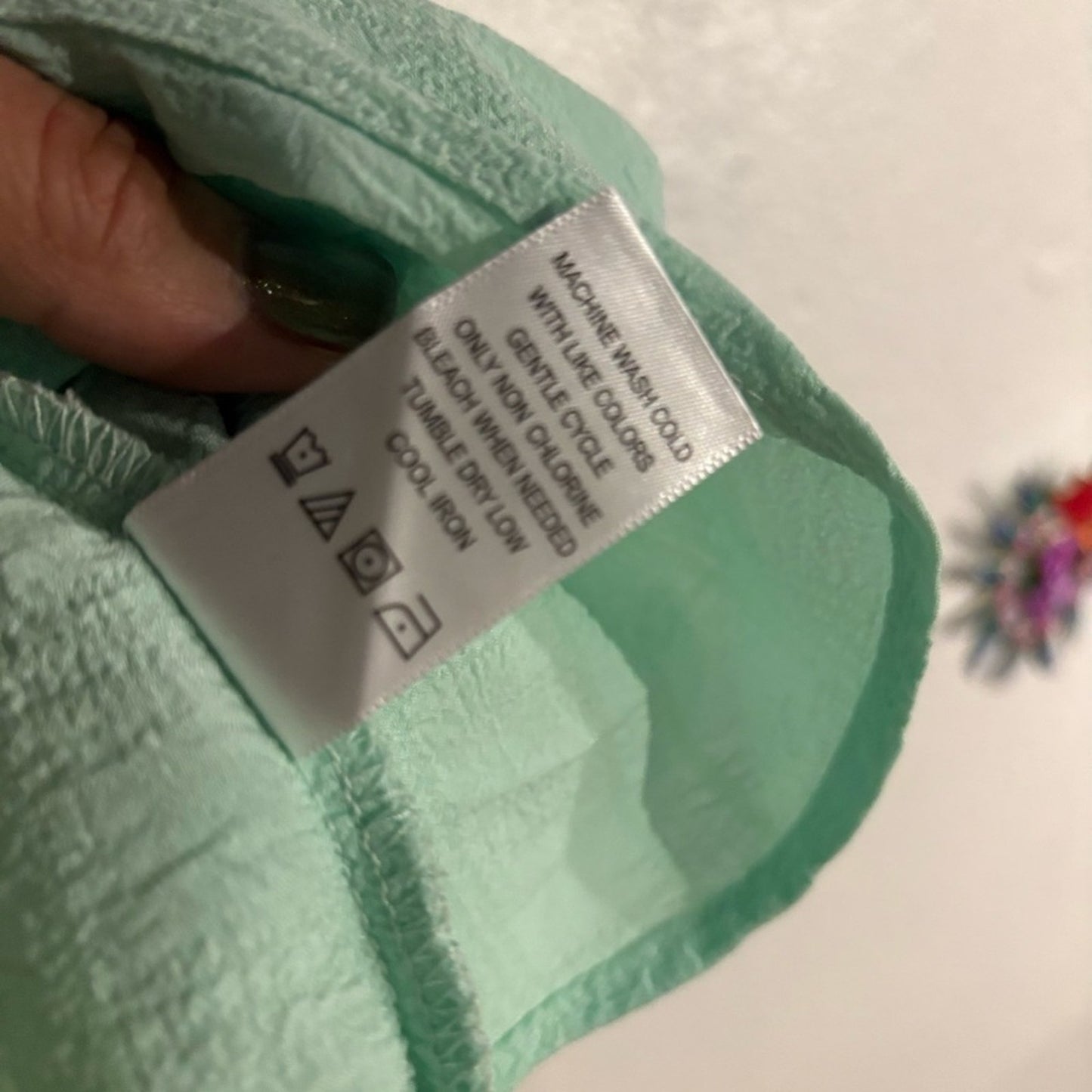 Counterparts Mint Green Flutter Sleeve Blouse