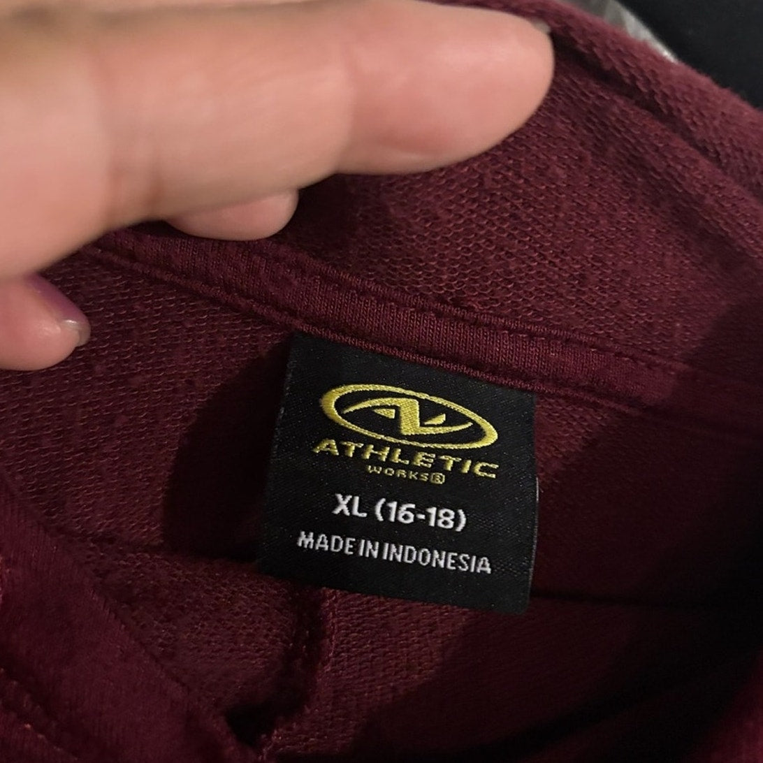 Athletic Works Women's Hooded Pullover - Burgundy Wine