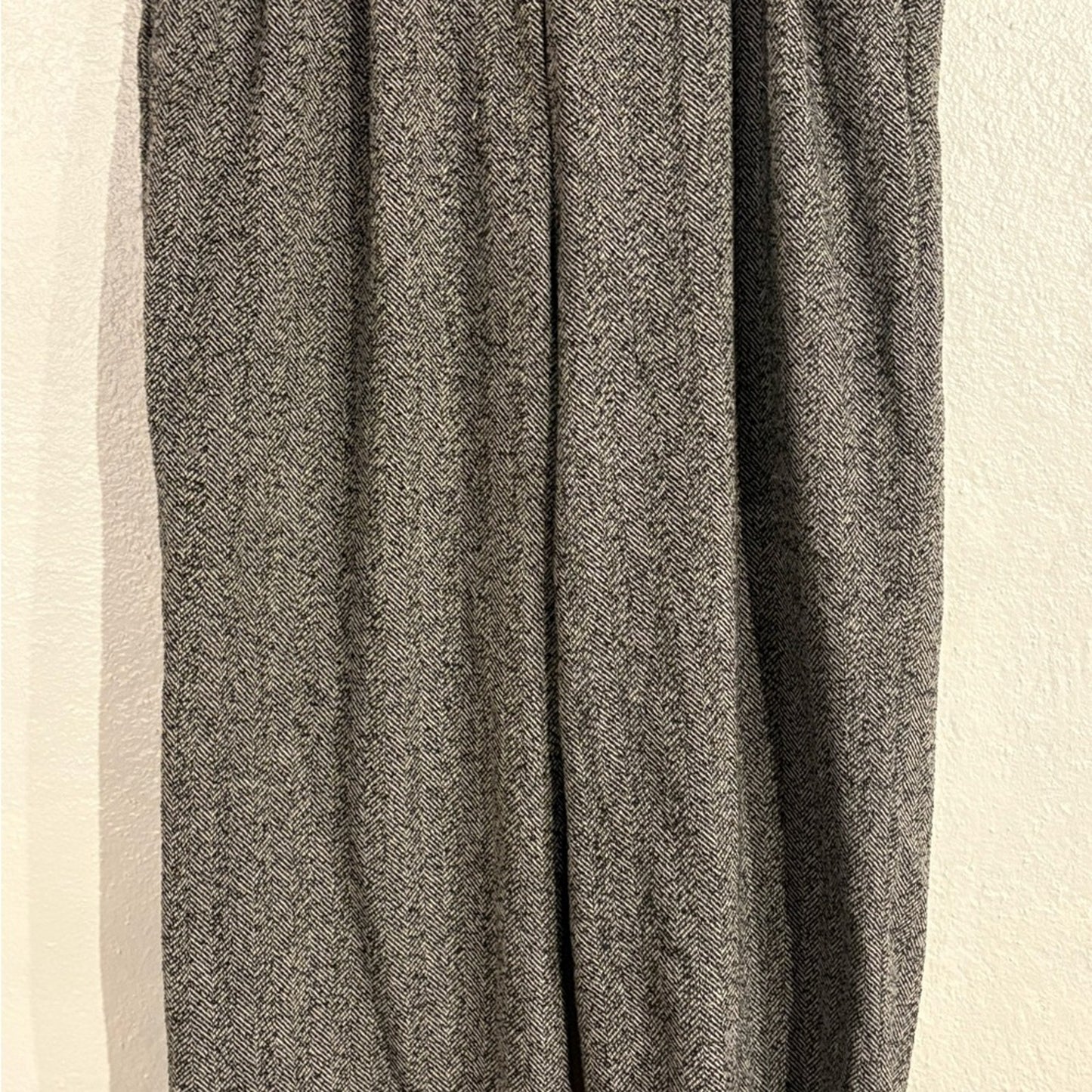 H&M Black and Gray Herringbone Trousers