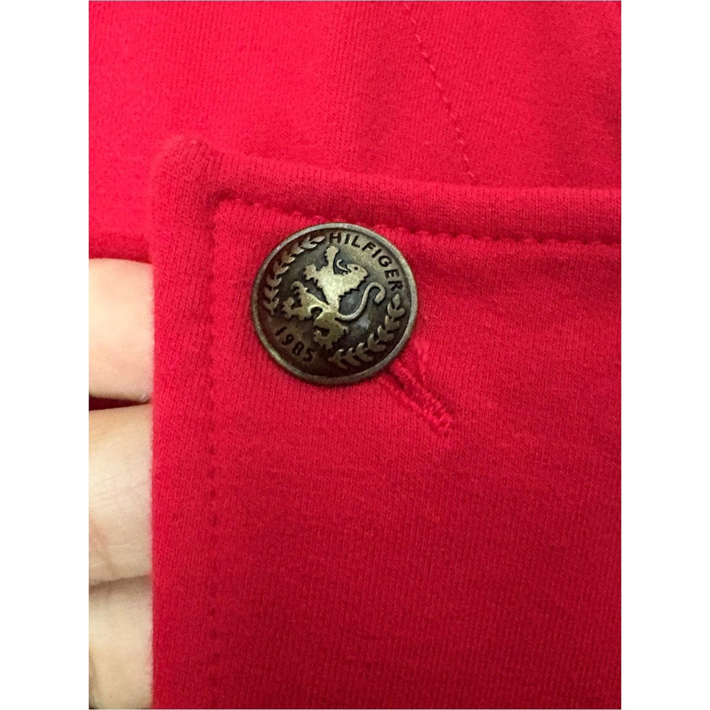 Tommy Hilfiger Women's Red Military-Style Jacket