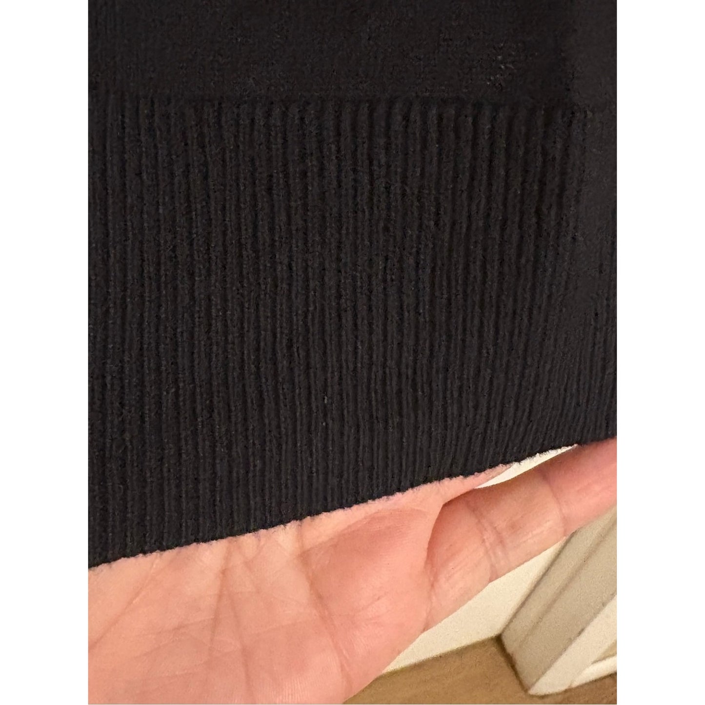 LOFT Black Long-Sleeve Crew Neck Sweater