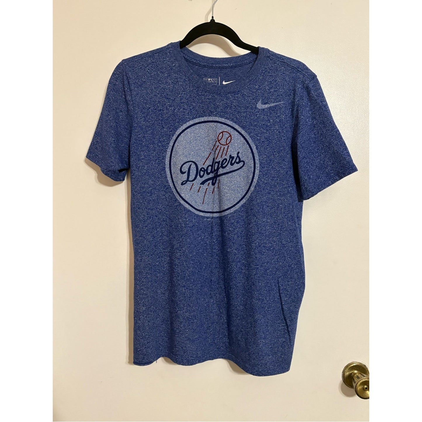 Nike Blue Dodgers Heathered Short Sleeve Tee