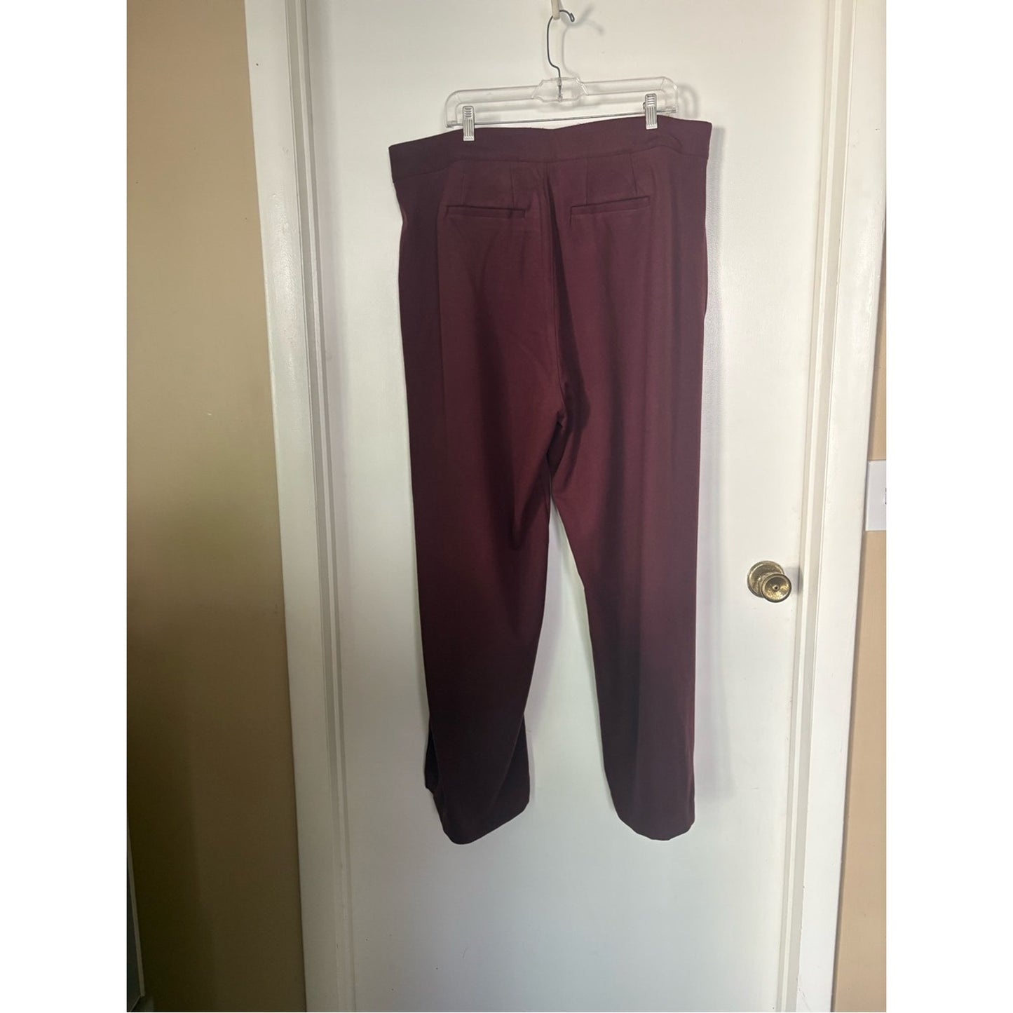 torrid Maroon Pleated High-Rise Trousers