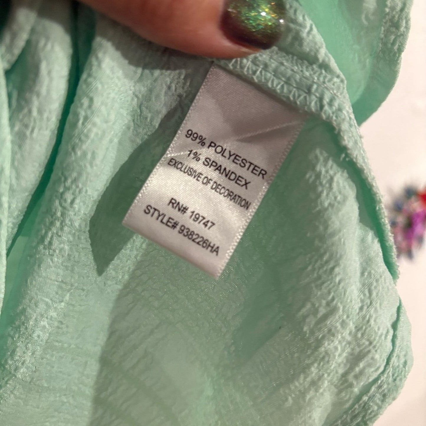 Counterparts Mint Green Flutter Sleeve Blouse