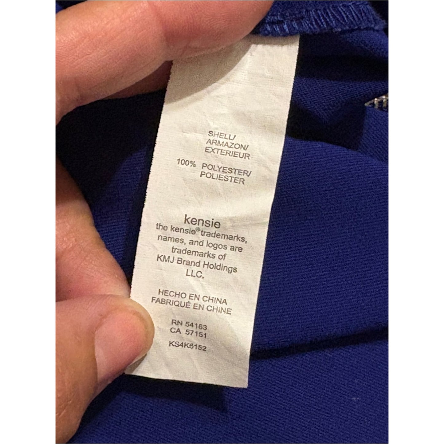 Kensie Cobalt Blue High-Waist Pencil Skirt with Side Zip