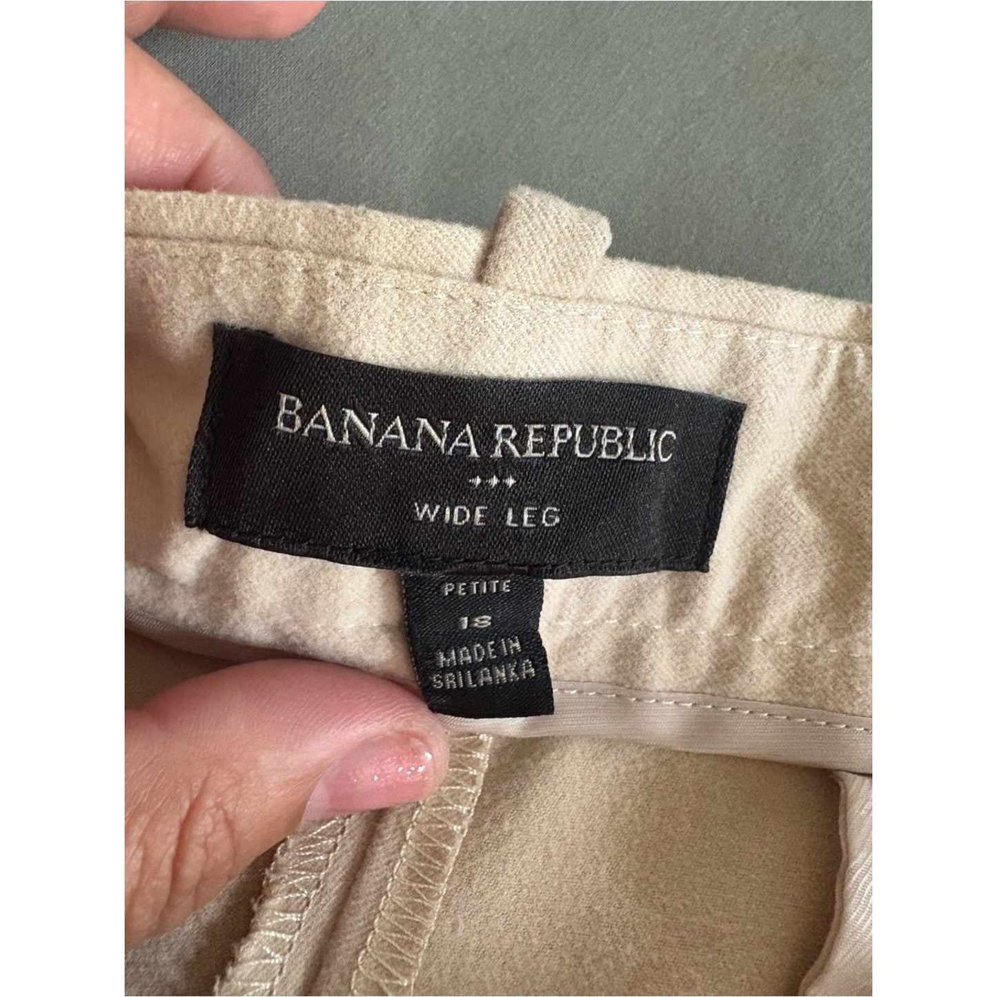 Banana Republic Wide-Leg Trousers in Light Tan