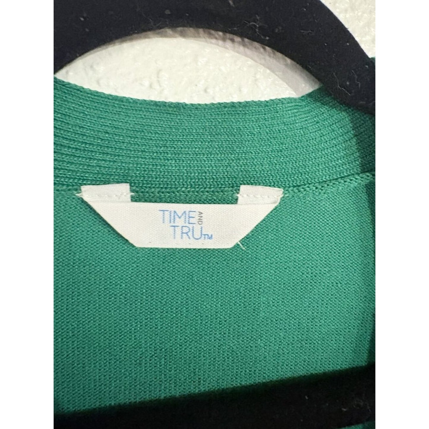 Time and Tru Emerald Green Cardigan