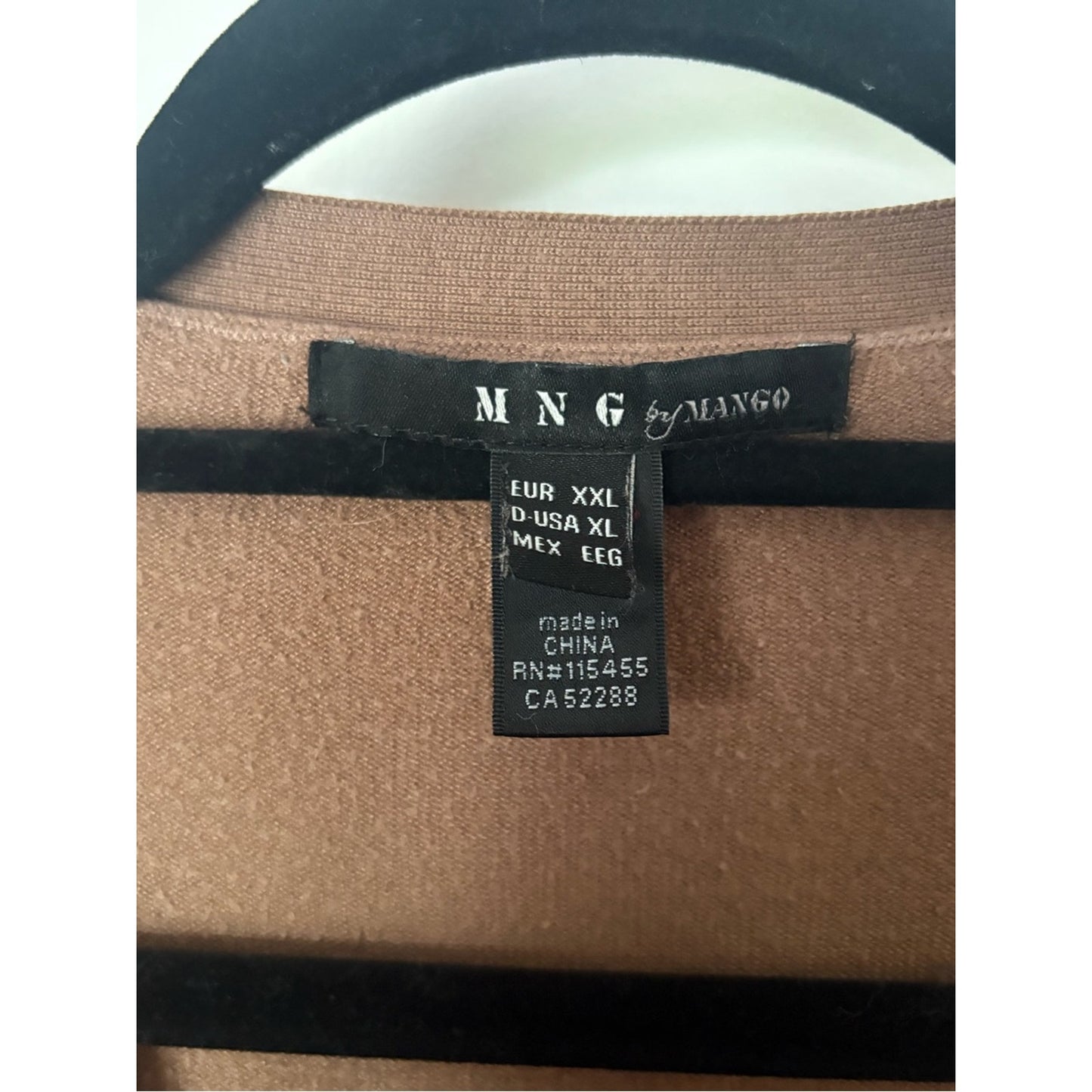 Mango Brown V-Neck Button Cardigan