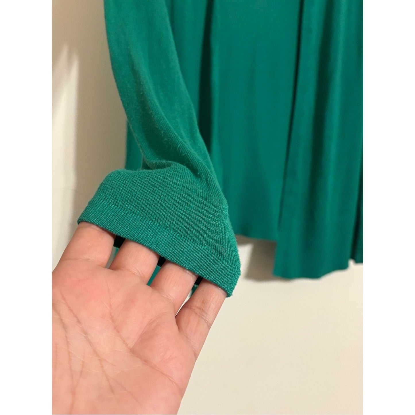 Worthington Open-Front Green Cardigan Sweater