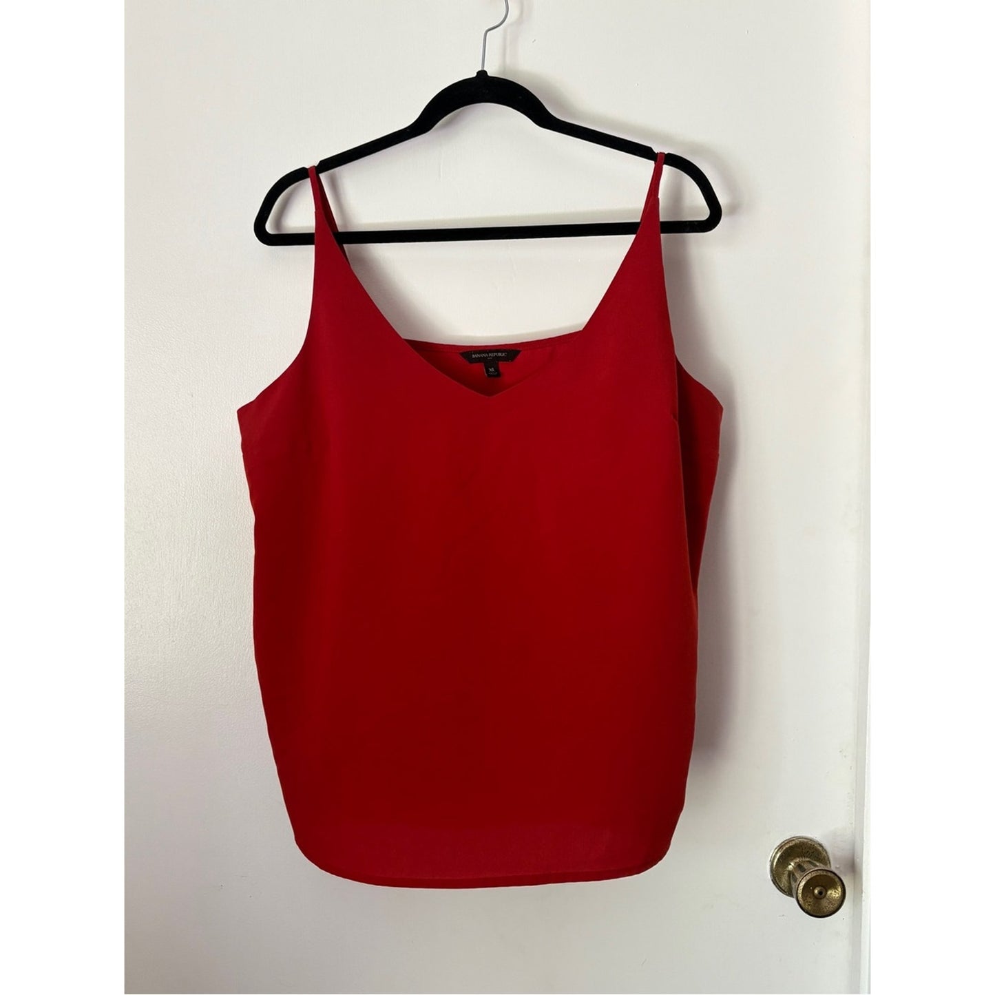 Burnt Orange V-Neck Spaghetti Strap Tank Top - Women