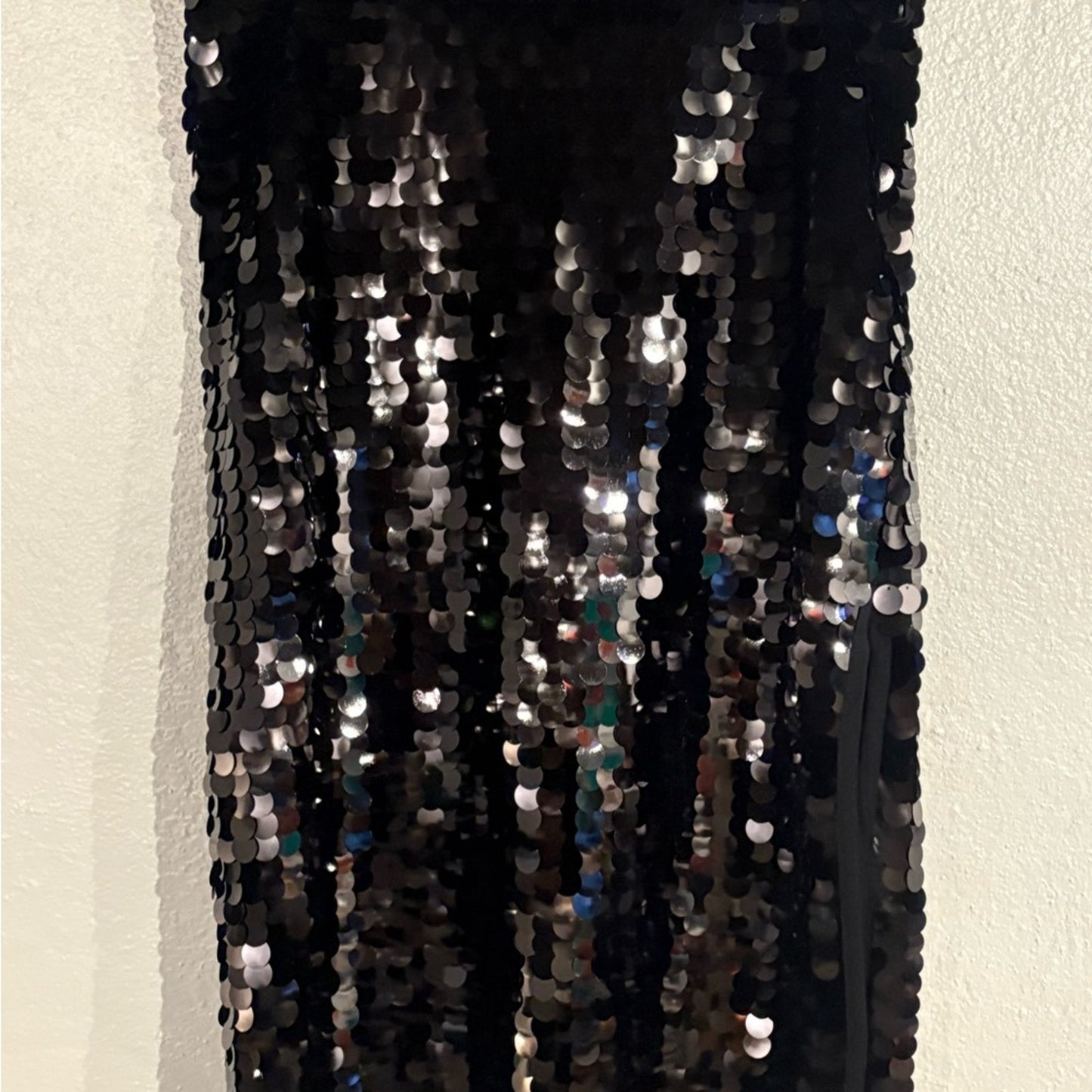 Black Sequin Pencil Skirt — Sleek Evening Pencil